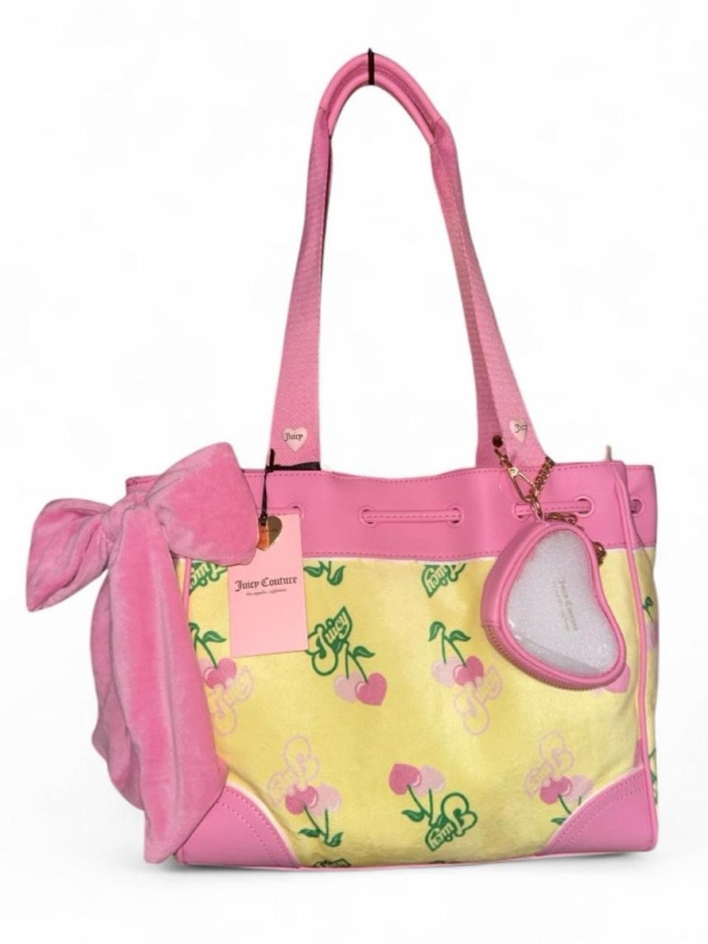 Juicy Couture “Retro Juicy Gelato” Daydreamer Tote, yellow/pink